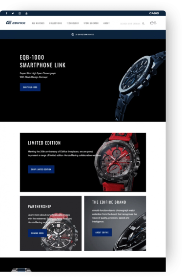 Casio web page