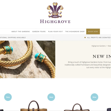 Highgrove webpage