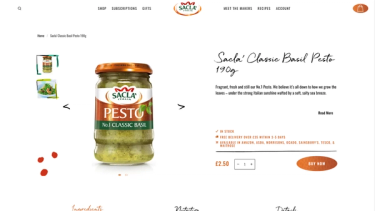 Sacla' webpage